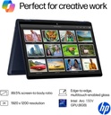 HP OmniBook X Flip 14 2-in-1 Laptop, Laptop Touchscreen 14" WUXGA IPS, Intel 8-core Ultra 5 226V, Intel Arc 130V GPU, 16GB RAM 1TB SSD, Thunderbolt 4, Windows 11 for Designer Business Professional