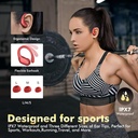 HAOYUYAN SWEAT PROOF SPORT EARBUDS , RED
