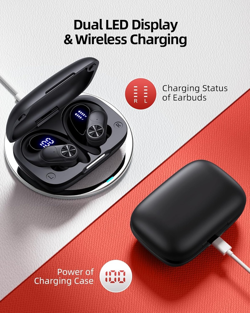 PocBuds T60 True Wireless EarPhones , Black EarBuds