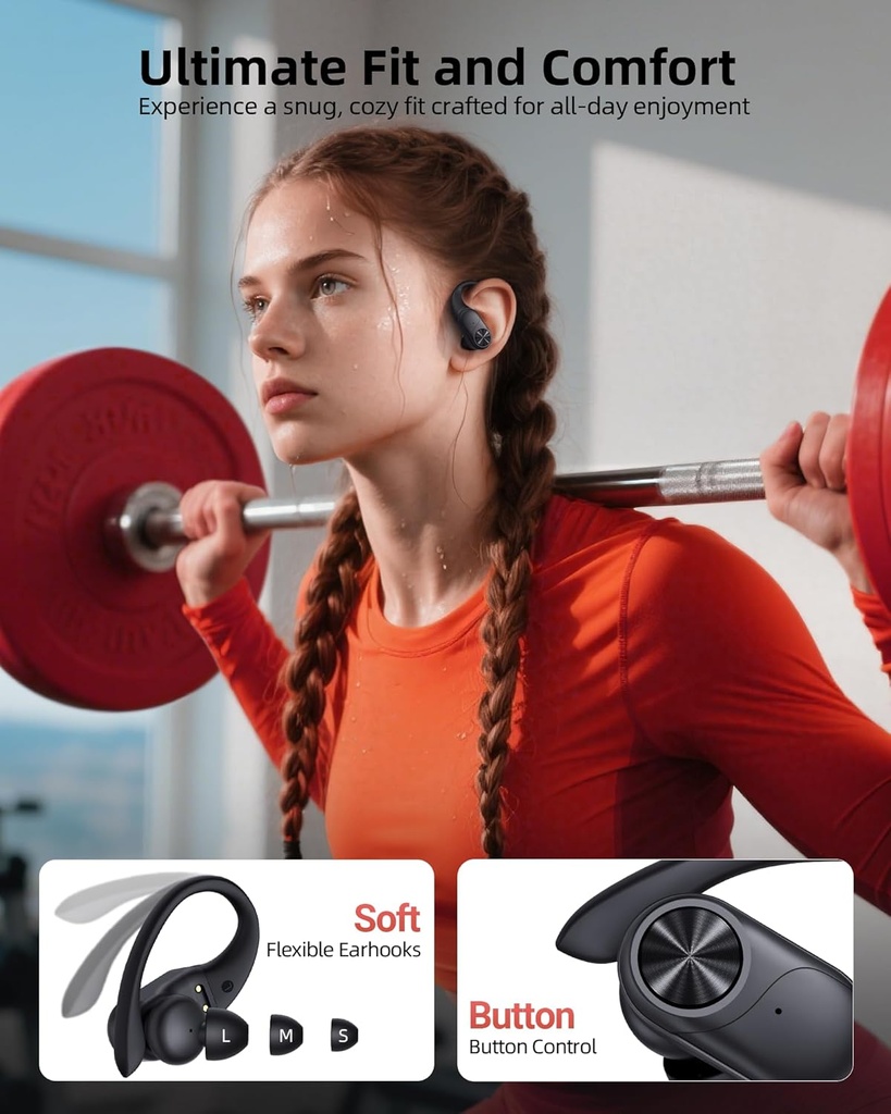 PocBuds T60 True Wireless EarPhones , Black EarBuds