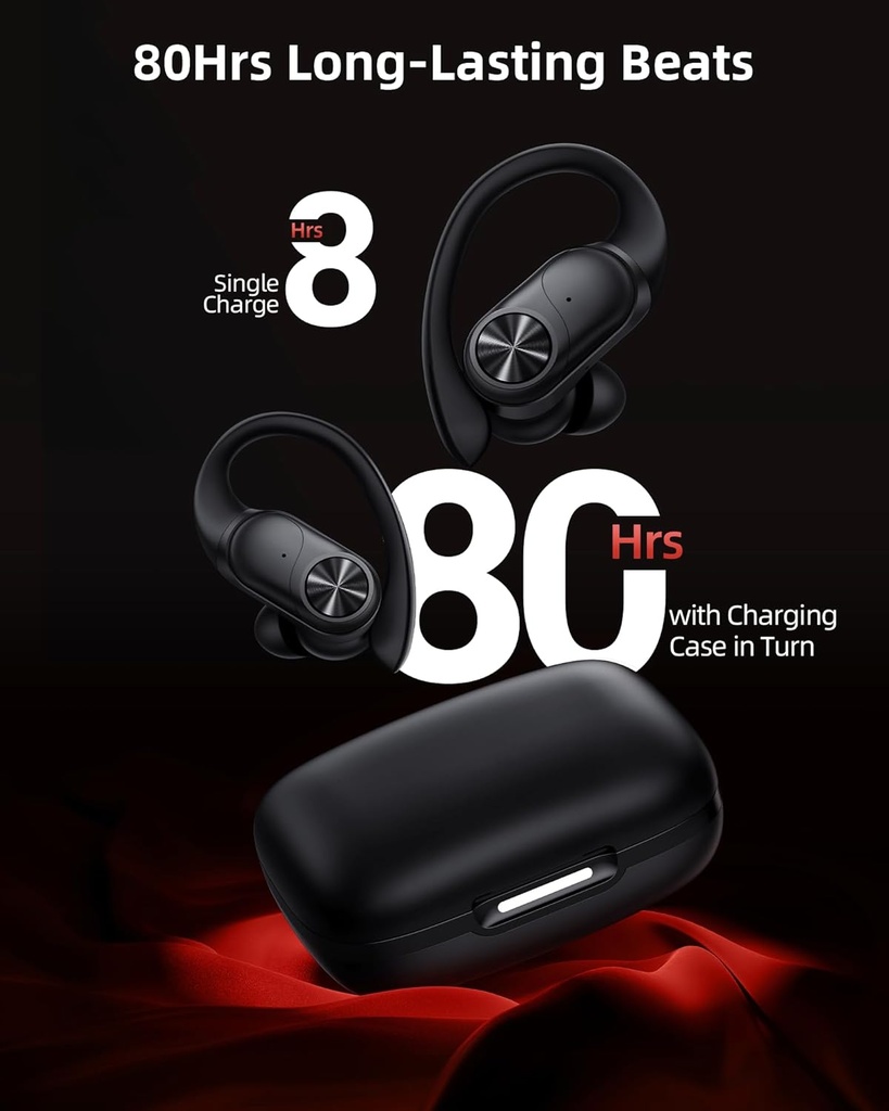 PocBuds T60 True Wireless EarPhones , Black EarBuds