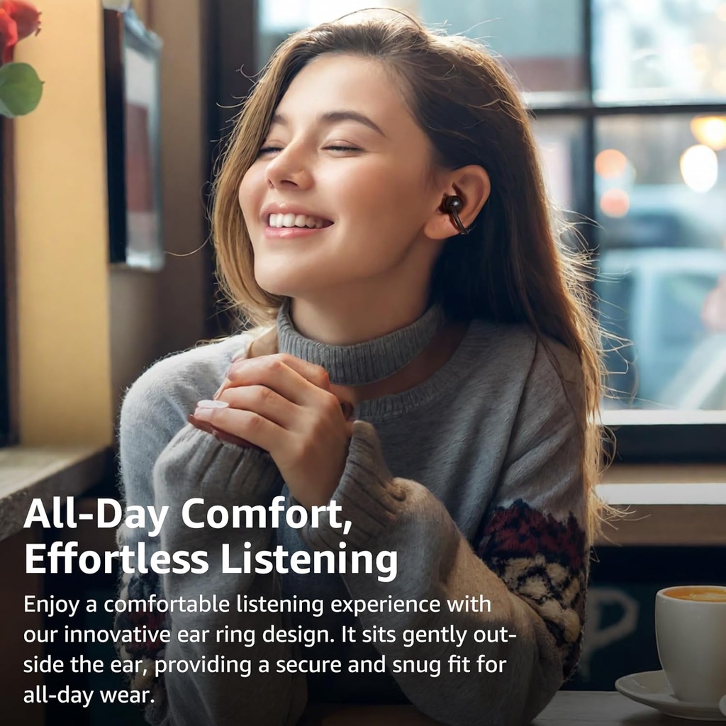 TOZO Open EarRing True Lightweight wireless Earbuds , Black 