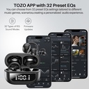 TOZO Open EarRing True Lightweight wireless Earbuds , Black 