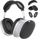 Apple Airpods Max Headphones Silicone Ear Case Cover, Anti-Scratch Ear Pad Case Cover / Ear Cups Cover / Headband Cover Black 