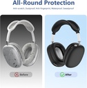 Apple Airpods Max Headphones Silicone Ear Case Cover, Anti-Scratch Ear Pad Case Cover / Ear Cups Cover / Headband Cover Black 