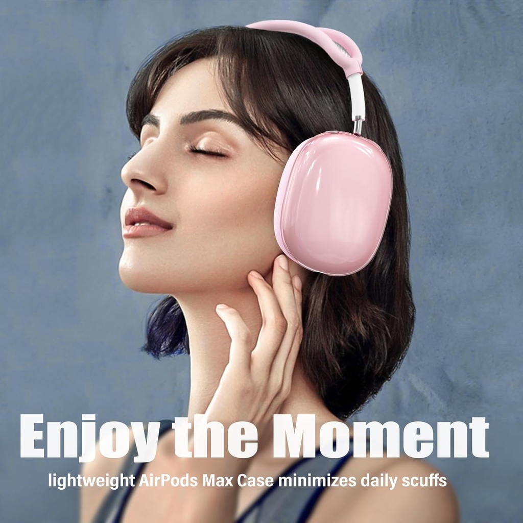 Apple Airpods Max Headphone 4 in 1 Ear Pad Covers/Ear Cups/Headband Cover , Clear pink