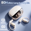 Open Ear Earbuds Touch Control Air Conduction Stereo Sound 80h Playtime Model T15
