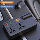 200W Car Power Inverter with 4 USB Ports, 110V AC Car Plug Adapter, Fast Charger 12V DC to AC Converter, Type-C