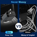 4in1 Super-Fast Retractable Car Charger IYEHO