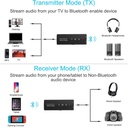 3 IN 1 Portable Transmitter wireless Rechargeable Transceiver Adapter for tv ,pc,car