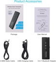 3 IN 1 Portable Transmitter wireless Rechargeable Transceiver Adapter for tv ,pc,car