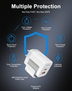 AILKIN Dual Port USB-C & USB-A Wall Plug-in  Charger