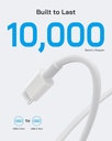 AISNI for i Phone 17 16 15 Charger 20W Fast Charging, 3 Pack USB C Charger , 6 FT Type C Cable for Pro Max i Pad-White