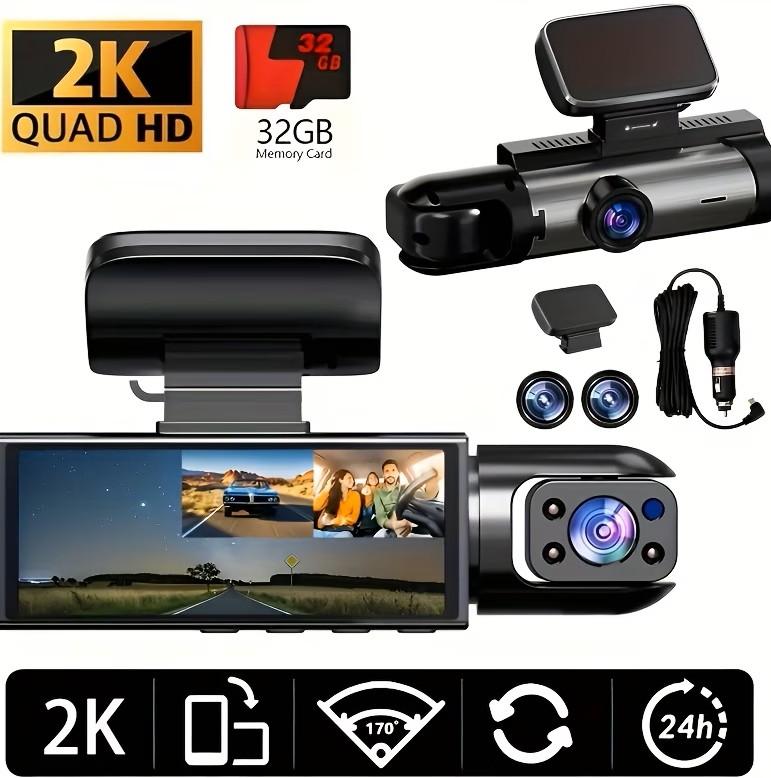 BLACK BOX TRAFFIC RECORDER , DUAL DASH CAM with 32gb card