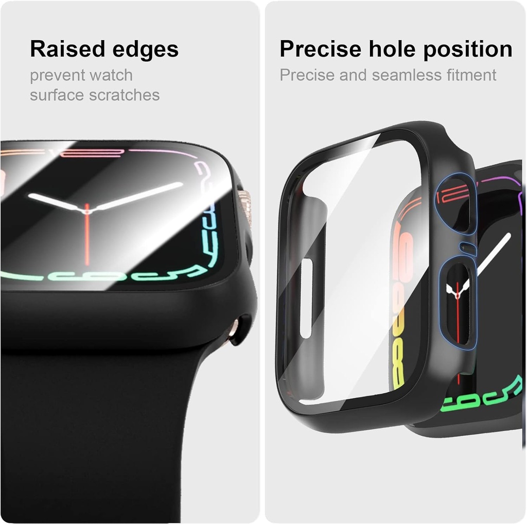 Apple WATCH Tempered Glass All-In-One Watch Case, Anti-Drop Stylish Protective Cover 45MM