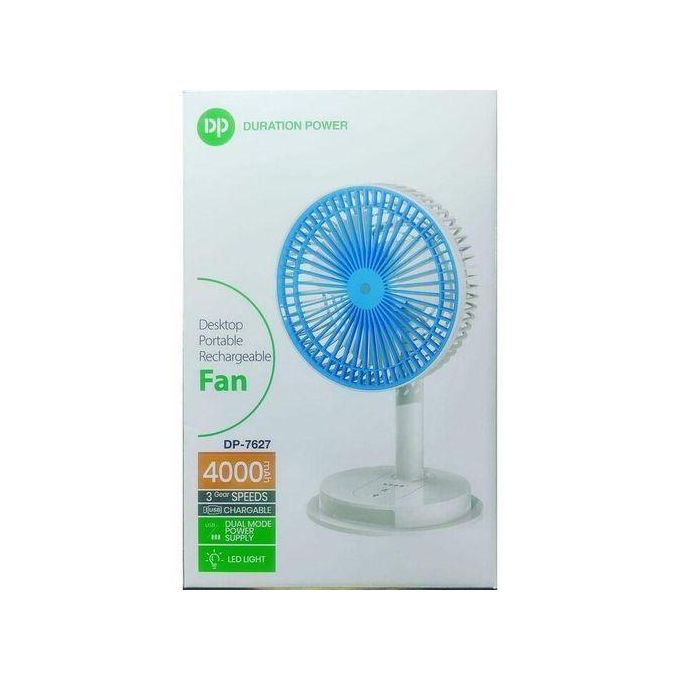 DP DESKTOP PORTABLE RECHARGEABLE FAN DP-7627