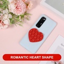 Doubled sided Heart shaped silicon suction cup Red