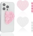 Doubled sided Heart shaped silicon suction cup light pink 