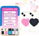 Doubled sided Heart shaped silicon suction cup pink