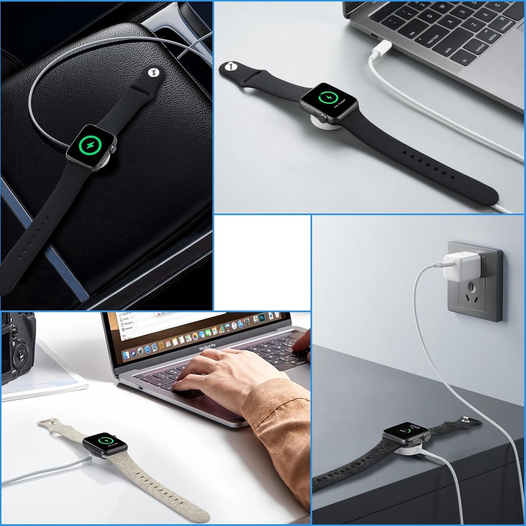 ELUTENG 2Pack Apple Watch Charger USB Magnetic Wireless Fast iWatch Charger Portable Compatible with iWatch Ultra/Series