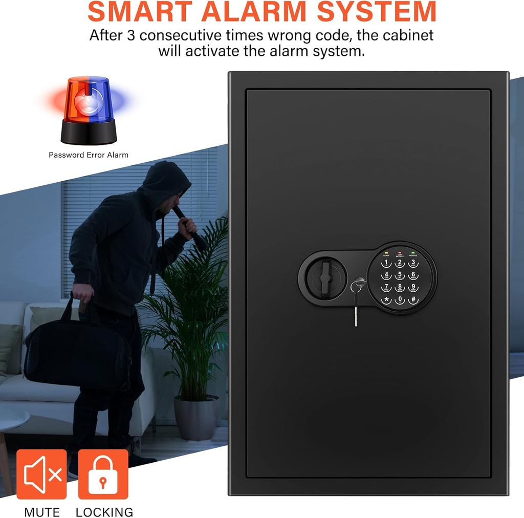 FORTRESS XLARGE PERSONAL SAFE WITH ELECTRONIC LOCK