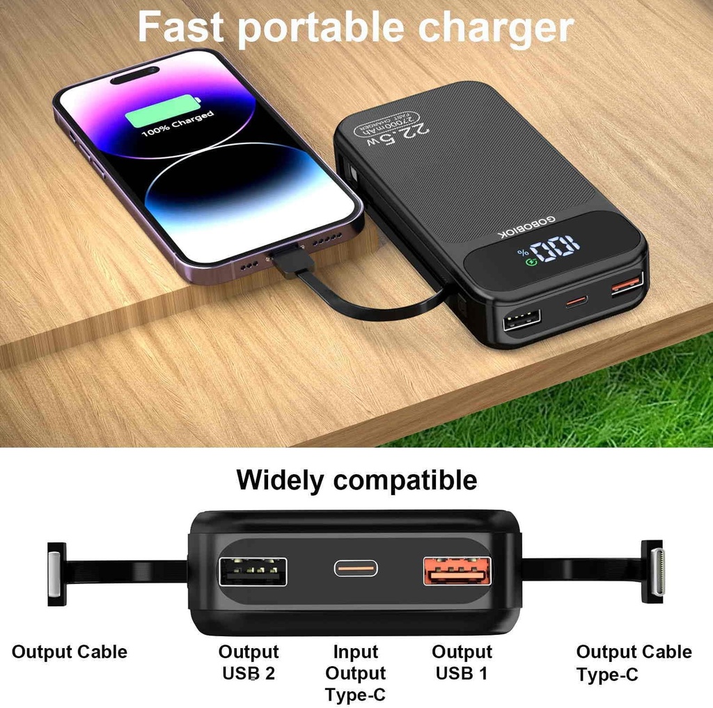 GOBOBIOK 27000 MAH POWER BANK