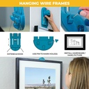 VEAMOR All-in-One Picture Hanging Kit - with Calibration Function and Picture Hanging Tool to Hang it Perfect -Hardware Case +105 Pcs Hanging Hardware-Zero Measurement with The Hanging Tool Kit.