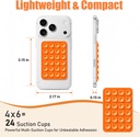 Silicone Suction Cup Phone Case Mount suqare assorted colors