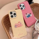 Fycyko Phone Case for iPhone 15 Case Cute Spot Dog Pattern Silicone 