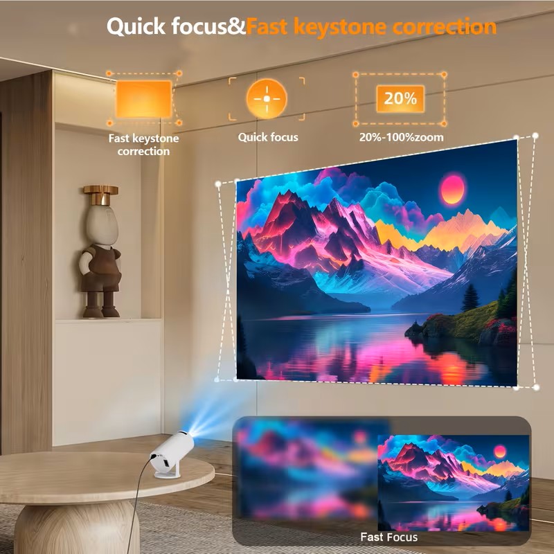 ZRZTM Smart Portable Projector, Wireless/support1080P/Native 720P | My ...