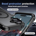 Magnetic for iPhone 16 Case, [Compatible with MagSafe][Military Grade Drop Protection][Heavy Duty Protection][Non-Slip][Shockproof] 2-Layer Durable Bumper Phone Case 6.1''-Black