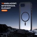 TOCOL for iPhone 16e Case, Upgraded Full Camera Protection, Compatible with Magsafe, Drop Protection, Translucent Magnetic Matte Phone Case for iPhone 16e 6.1 inch (Black)