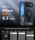 Temdan Designed for iPhone Air Case, [Built-in Invisible Kickstand][Compatible with MagSafe][Military Grade Shockproof] Slim Translucent Matte Phone Case for iPhone 17 Air 6.5 inch (Black)