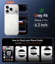 FNTCASE for iPhone 17 Pro Case: Clear Magnetic Phone Cases with Screen Protector Compatible with Magsafe Slim Anti Yellowing Rugged Shockproof Protective Transparent Cell Phone Cover (A-Clear)