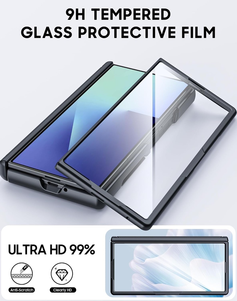 Vizvera Samsung Galaxy Z Fold 7 Case with Cards Holder 