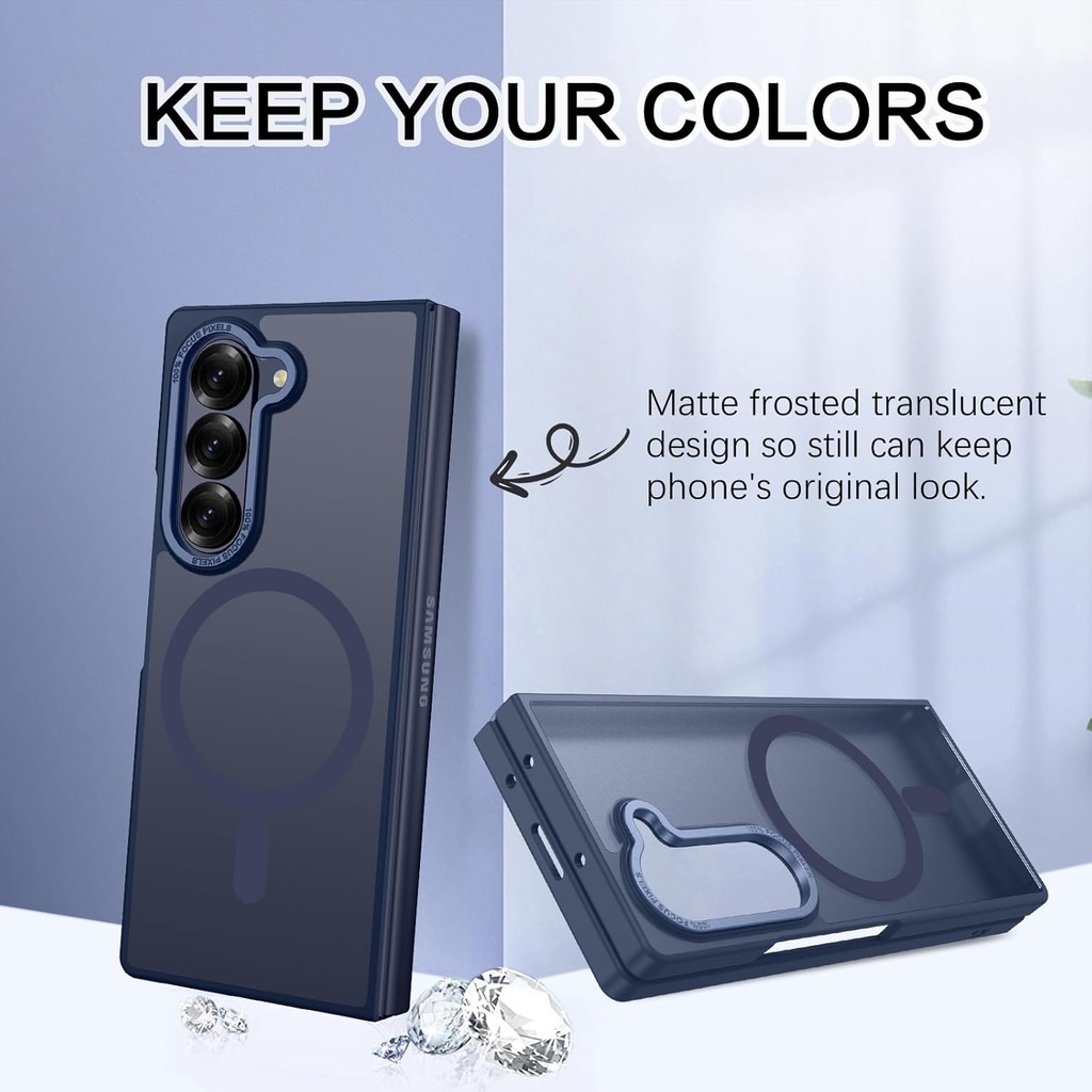 Ruky Samsung Z Fold 5 Case with Built-in Screen Protector and Kickstand  (copy)