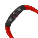 Giorgio Milano Black stainless steel case Chrono with date RED rubber strap 246SBK322 CARLO