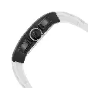 Giorgio Milano Black stainless steel case Chrono with date White rubber strap 246SBK313 CARLO