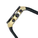 Giorgio Milano Gold and Chrono with date Black Silicone strap 240SGBK313 MAXIMUS