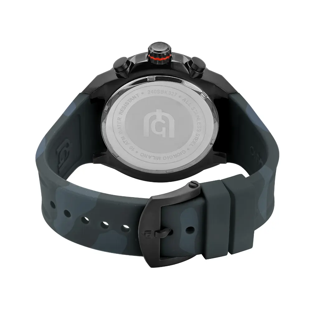 Giorgio Milano Black and Chrono with date Orange Black strap 240SBK327 MAXIMUS