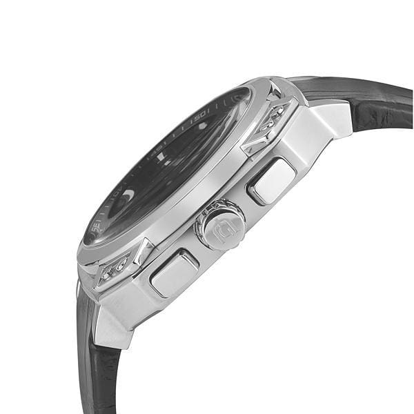 Giorgio Milano Chrono Square Stainless Case Black Leather Strap 886ST032 Tempo