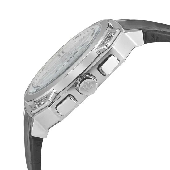 Giorgio Milano Chrono Square Stainless Steel Black Leather Strap 886ST022 Tempo