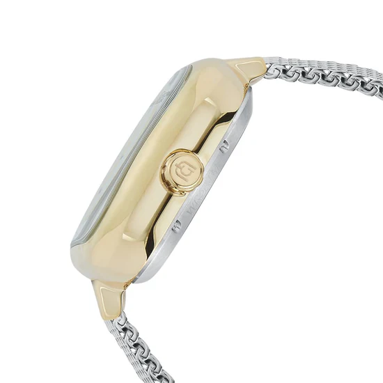 Giorgio Milano Gold Square Case automatic Movt Steel Mesh Bracelet 229STG5 ALFEO