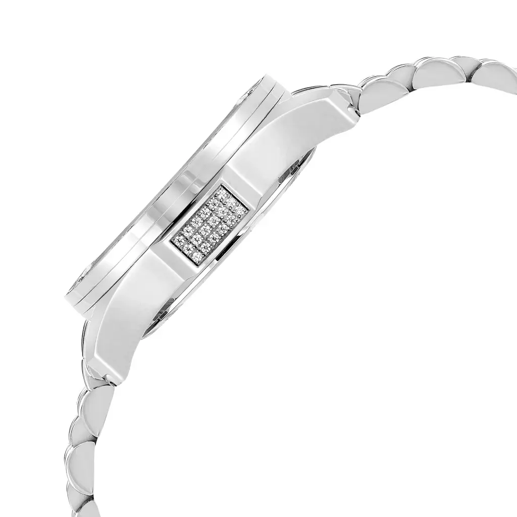 Giorgio Milano Women Gold Stone Bezel with Metal 2 TONE Bracelet 248ST02