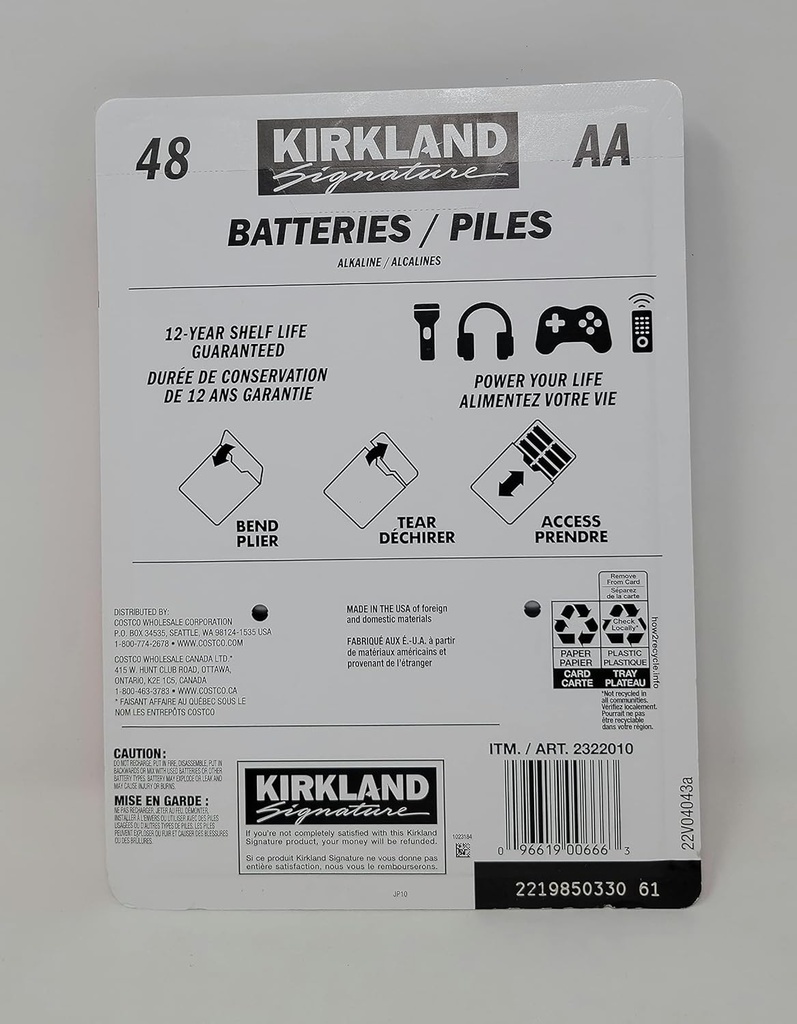 KIRKLAND SIGNATURE AA Battery