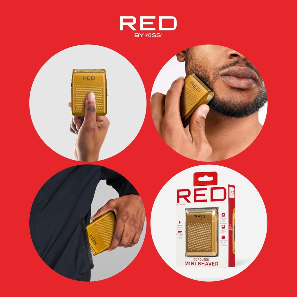 RED by Kiss Cordless Mini Shaver for Men SV03