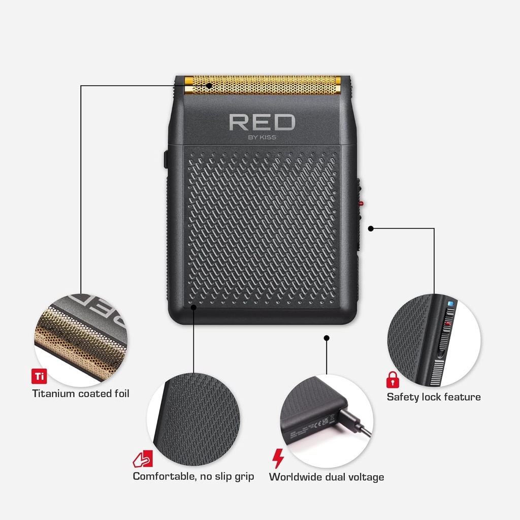 RED by Kiss Cordless Mini Shaver for Men SV02
