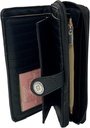 Stone Mountain Women's Embossing Leather Ludlow Clutch Wallet with Checkbook Cover Black
