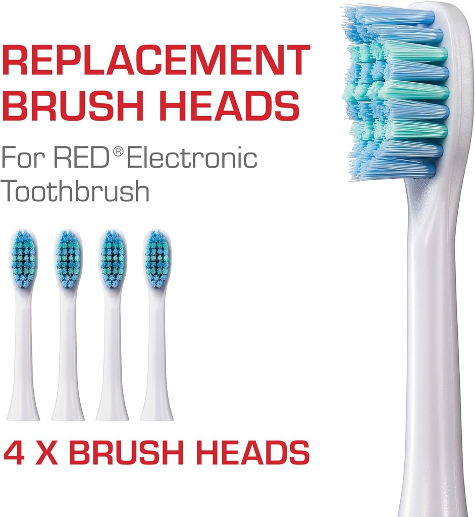 Red by Kiss Hypersonic Ultra Powerful Electric Toothbrush – 3 Cleaning Modes ETB01
