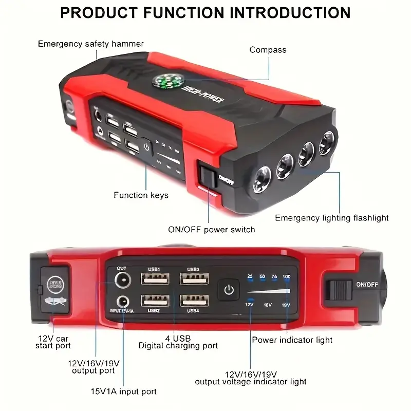 99800mAh Multi-Function Jump Starter All-in-One 